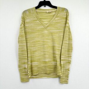 Moth Anthropologie Lightweight Sweater Womens S‎ Yellow Green Boho Indie Celery